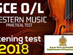 O/L Western Music Listening Test 2018 Practical Test